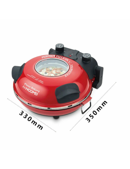 HOOMEI Forno Pizza Maker HM-5375 1200W Pietra Refrattaria 31cm Pizza in 5 Minuti