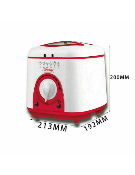 HOOMEI Mini Friggitrice Elettrica HM-5332 1.0L 850-950W Friggi Facile e Veloce
