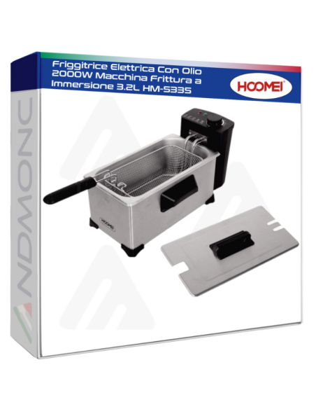 Friggitrice Elettrica Con Olio 2000W Macchina Frittura a Immersione 3.2L HM-5335
