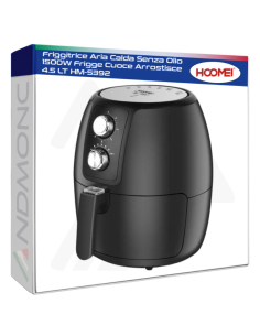 Friggitrice Aria Calda Senza Olio 1500W Frigge Cuoce...