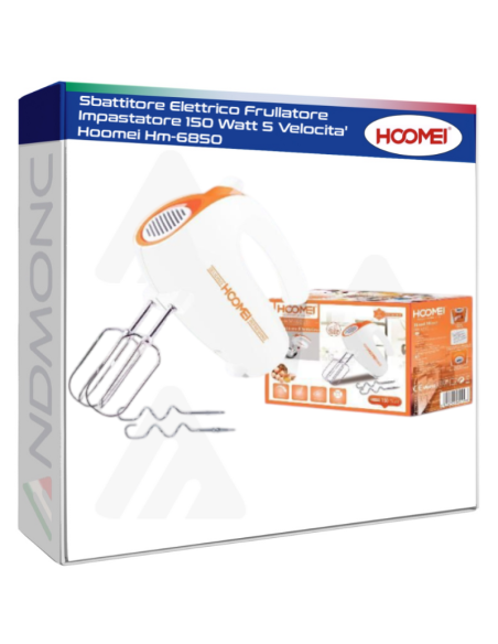 Sbattitore Elettrico Frullatore Impastatore 150 Watt 5 Velocita' Hoomei Hm-6850