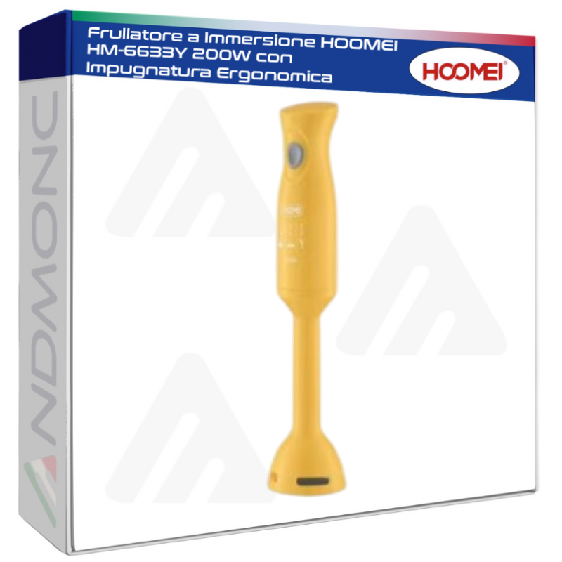 Frullatore a Immersione HOOMEI HM-6633Y 200W con Impugnatura Ergonomica