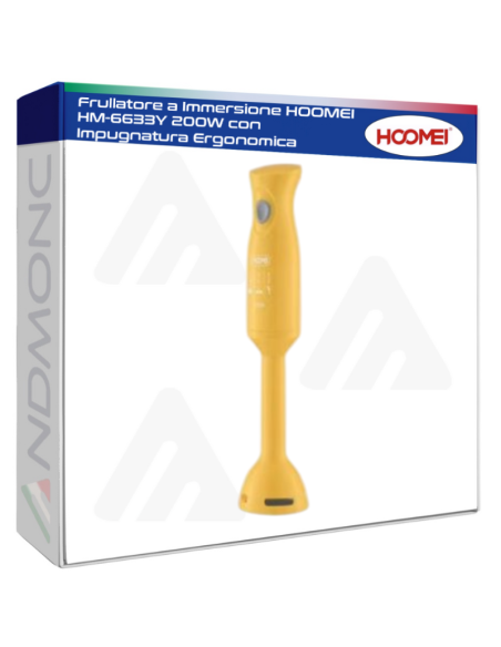 Frullatore a Immersione HOOMEI HM-6633Y 200W con Impugnatura Ergonomica