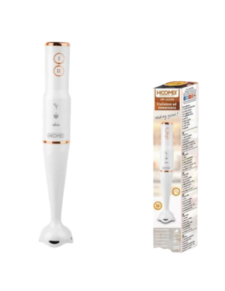 Hoomei HM 6645W Frullatore Immersione 500W 2 Velocità Lame Inox