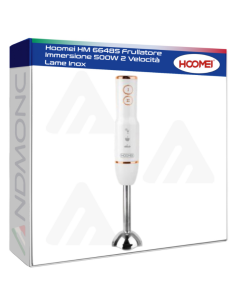 Hoomei HM 6648S Frullatore Immersione 500W 2 Velocità...