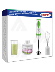 Hoomei HM 6622T Frullatore Immersione 3 in 1 300W Frusta...
