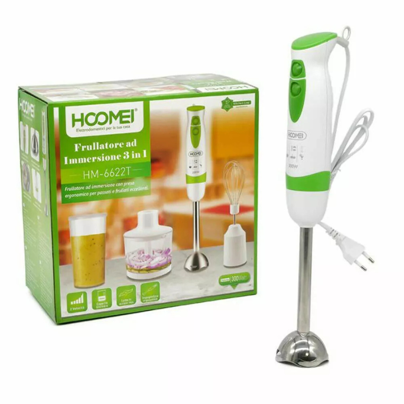 Hoomei HM 6622T Frullatore Immersione 3 in 1...