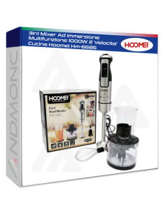 3in1 Mixer Ad Immersione Multifunzione 1000W 2 Velocita'...