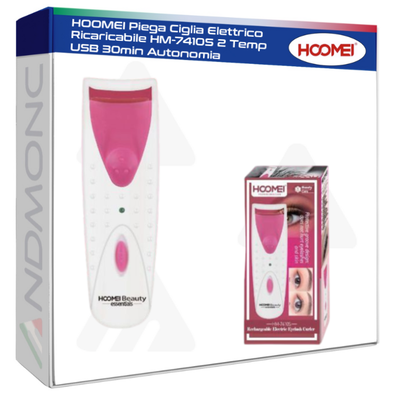 HOOMEI Piega Ciglia Elettrico Ricaricabile HM-7410S 2 Temp USB 30min Autonomia