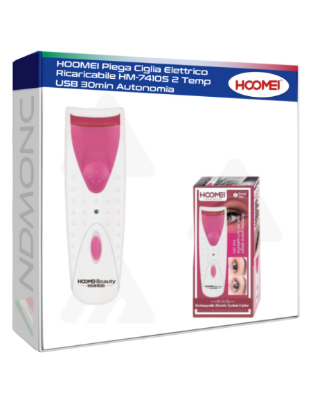 HOOMEI Piega Ciglia Elettrico Ricaricabile HM-7410S 2 Temp USB 30min Autonomia