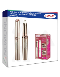 Rifinitore Sopracciglia Portatile Hoomei HM-7568 LED 360°...