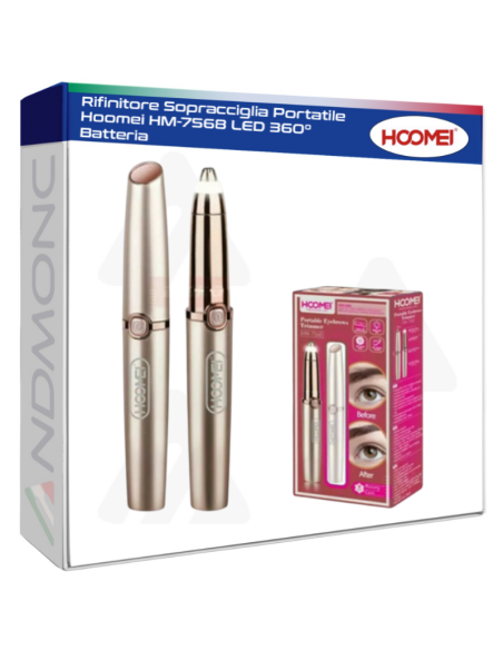 Rifinitore Sopracciglia Portatile Hoomei HM-7568 LED 360° Batteria