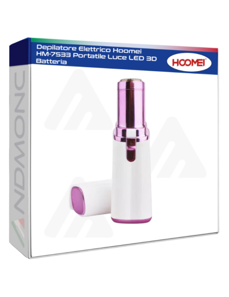 Depilatore Elettrico Hoomei HM-7533 Portatile Luce LED 3D Batteria