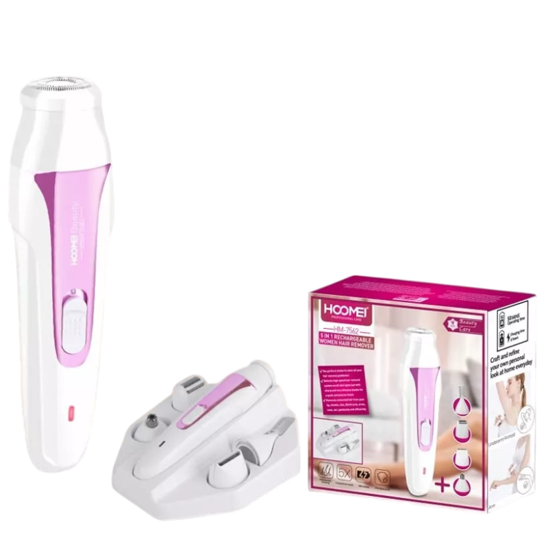 Depilatore Donna 5in1 Ricaricabile Hoomei...