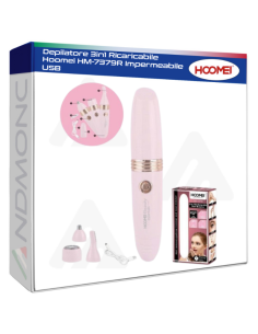 Depilatore 3in1 Ricaricabile Hoomei HM-7379R Impermeabile...