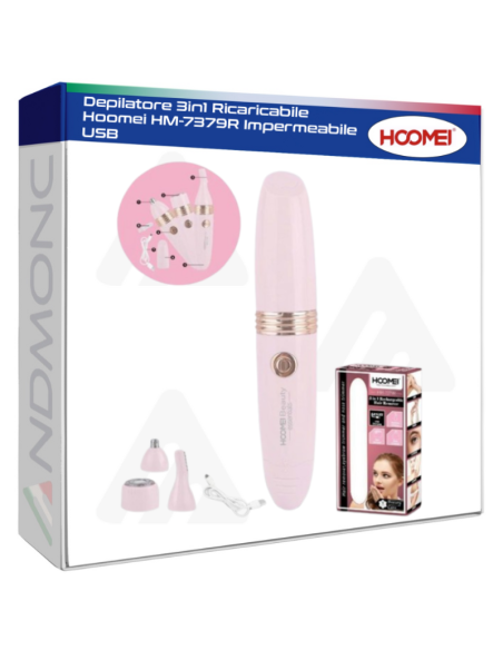 Depilatore 3in1 Ricaricabile Hoomei HM-7379R Impermeabile USB