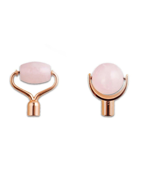 Roller Massaggiatore Viso 3in1 Hoomei HM-7318 Quarzo Rosa Anti-Stress