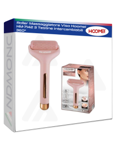 Roller Massaggiatore Viso Hoomei HM-7142 3 Testine...