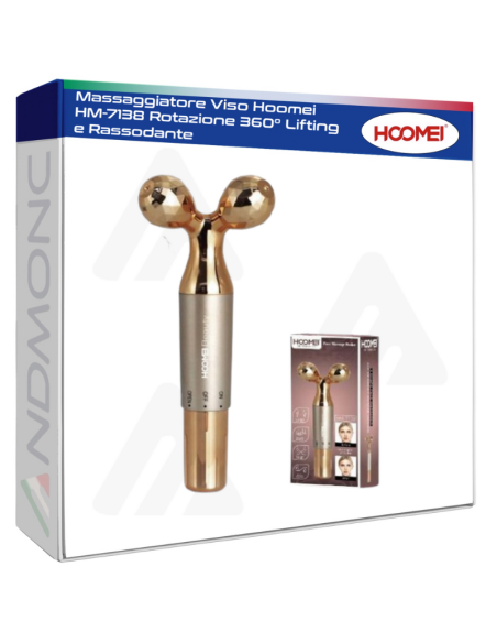 Massaggiatore Viso Hoomei HM-7138 Rotazione 360° Lifting e Rassodante