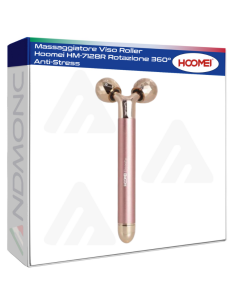Massaggiatore Viso Roller Hoomei HM-7128R Rotazione 360°...