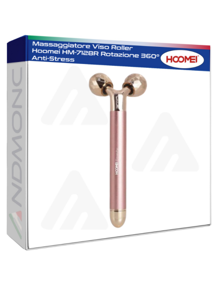 Massaggiatore Viso Roller Hoomei HM-7128R Rotazione 360° Anti-Stress