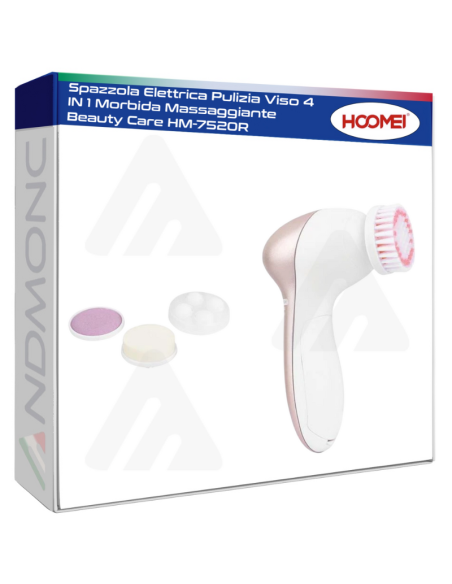 Spazzola Elettrica Pulizia Viso 4 IN 1 Morbida Massaggiante Beauty Care HM-7520R