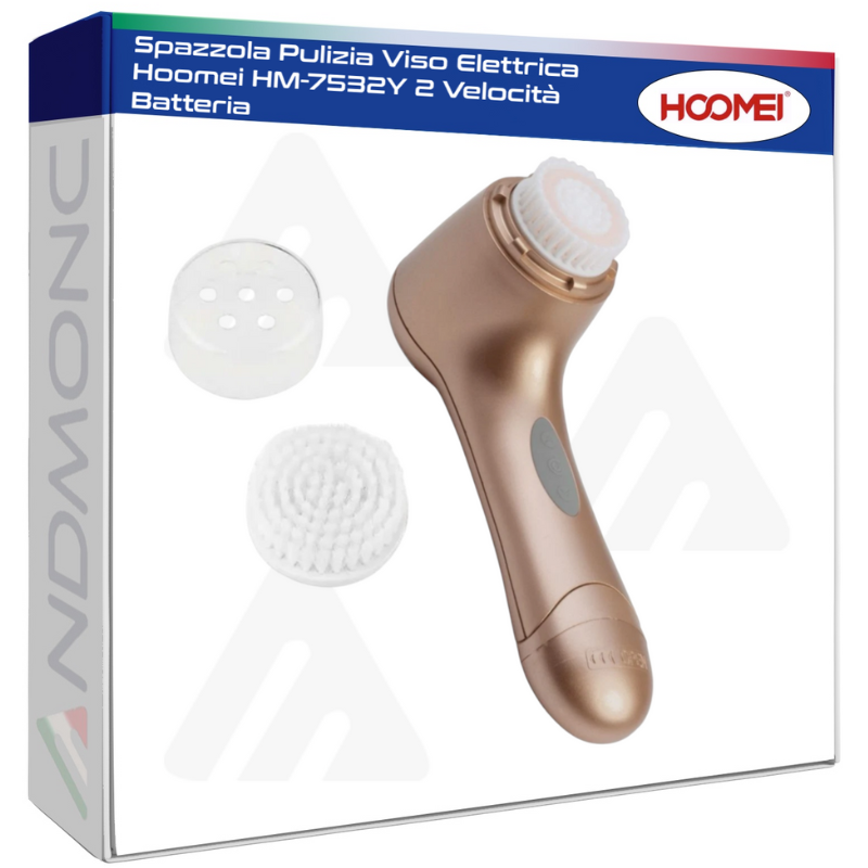 Spazzola Pulizia Viso Elettrica Hoomei HM-7532Y 2 Velocità Batteria