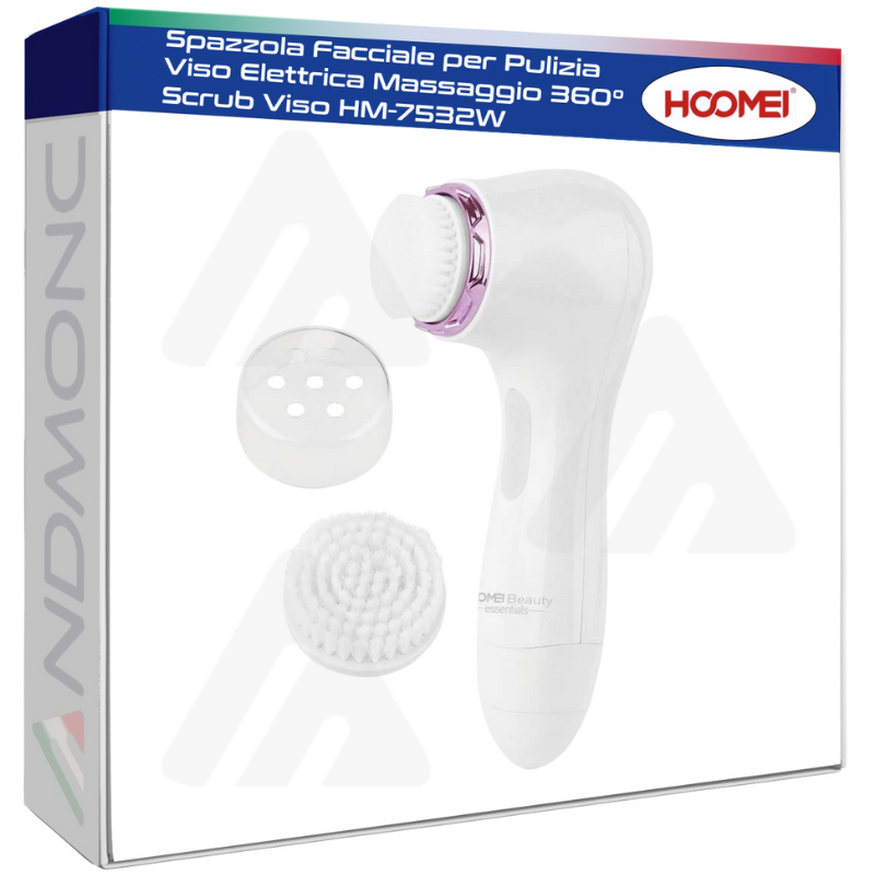 Spazzola Facciale per Pulizia Viso Elettrica Massaggio 360° Scrub Viso HM-7532W