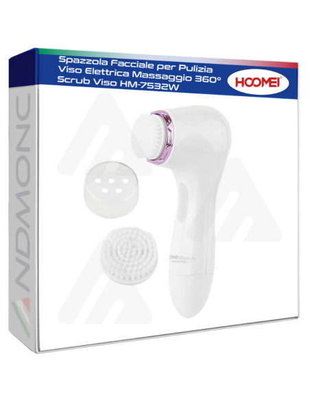 Spazzola Facciale per Pulizia Viso Elettrica Massaggio 360° Scrub Viso HM-7532W