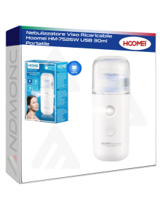 Nebulizzatore Viso Ricaricabile Hoomei HM-7526W USB 30ml...