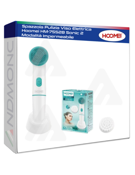 Spazzola Pulizia Viso Elettrica Hoomei HM-7552B Sonic 2 Modalità Impermeabile