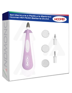 Set Manicure e Pedicure Elettrico Hoomei HM-7540 Batteria...