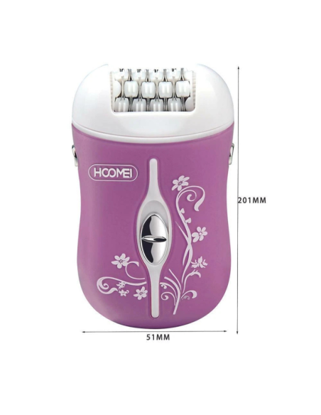 HOOMEI HM-7555 Epilatore Elettrico Ricaricabile 2 Velocità Delicato 2 Mascherine