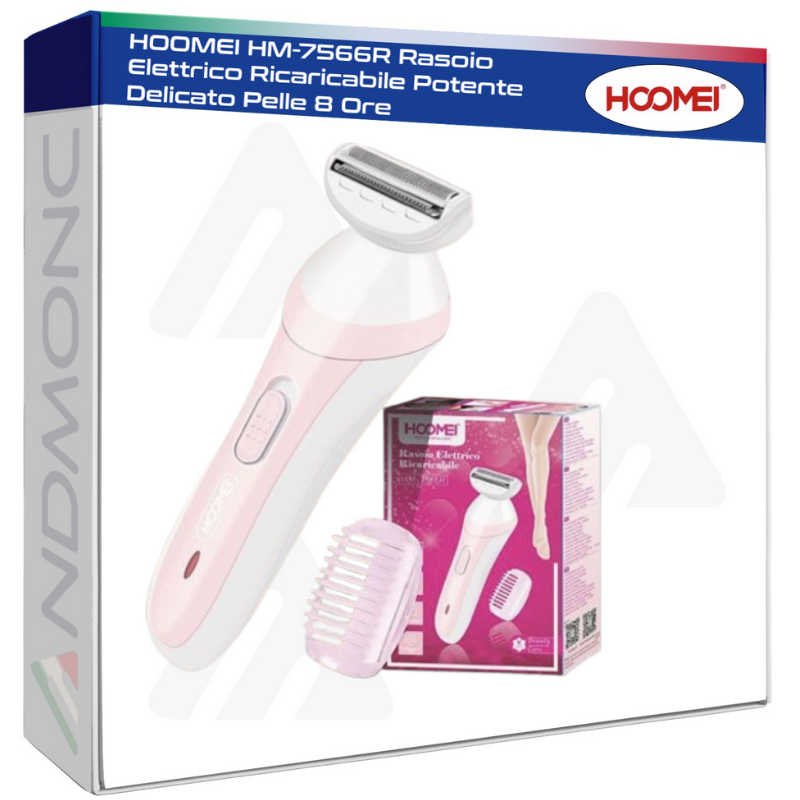 HOOMEI HM-7566R Rasoio Elettrico Ricaricabile Potente Delicato Pelle 8 Ore