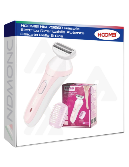 HOOMEI HM-7566R Rasoio Elettrico Ricaricabile Potente Delicato Pelle 8 Ore