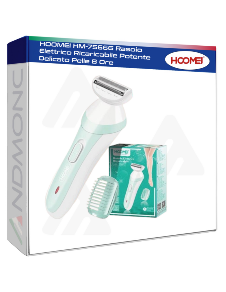 HOOMEI HM-7566G Rasoio Elettrico Ricaricabile Potente Delicato Pelle 8 Ore