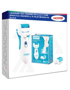 HOOMEI HM-7528B Rimuovi Calli Elettrico Wet&Dry 2 Rulli...