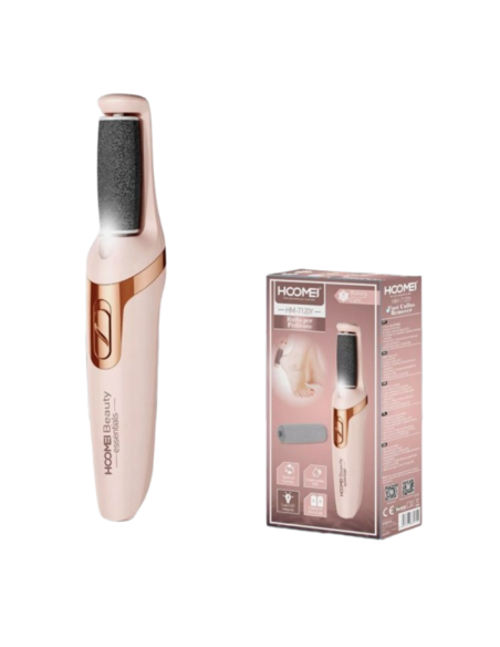 HOOMEI HM-7120Y Rimuovi Calli Elettrico Impermeabile 2 Testine Batteria 2xAA