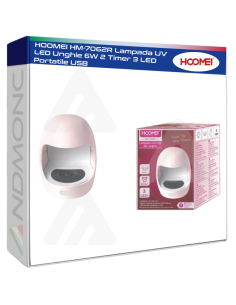 HOOMEI HM-7062R Lampada UV LED Unghie 6W 2 Timer 3 LED...