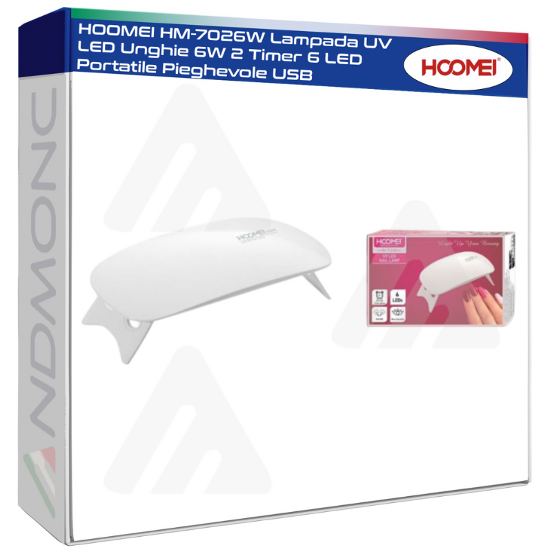 HOOMEI HM-7026W Lampada UV LED Unghie 6W 2...