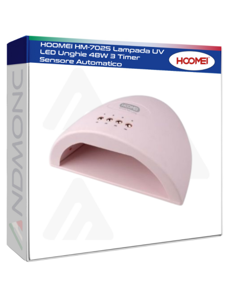 HOOMEI HM-7025 Lampada UV LED Unghie 48W 3 Timer Sensore Automatico