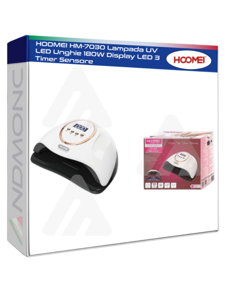 HOOMEI HM-7030 Lampada UV LED Unghie 180W Display LED 3 Timer Sensore