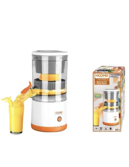 HOOMEI HM-6780BL Spremiagrumi Ricaricabile USB 300ml 45W Lame Acciaio Inox