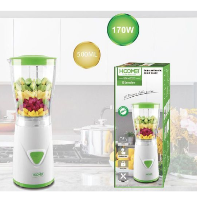 HOOMEI HM-6732G Frullatore 500ml 170W 4 Lame...