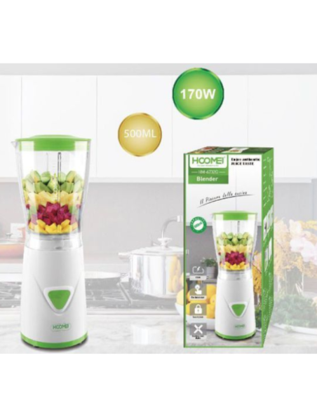 HOOMEI HM-6732G Frullatore 500ml 170W 4 Lame Acciaio Inox Funzione Pulse