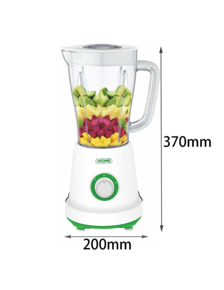 Frullatore Elettrico Blender Tritatutto Lame in Acciaio Inox 1.5Lt 500W HM-6725G