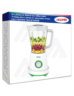 Frullatore Elettrico Blender Tritatutto Lame in Acciaio...