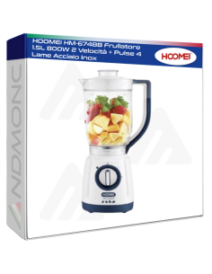 HOOMEI HM-6748B Frullatore 1.5L 800W 2 Velocità + Pulse 4...