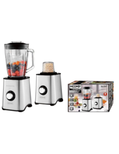 HOOMEI HM-6745F Frullatore 2in1 1.5L 600W 4 Lame Acciaio... 2