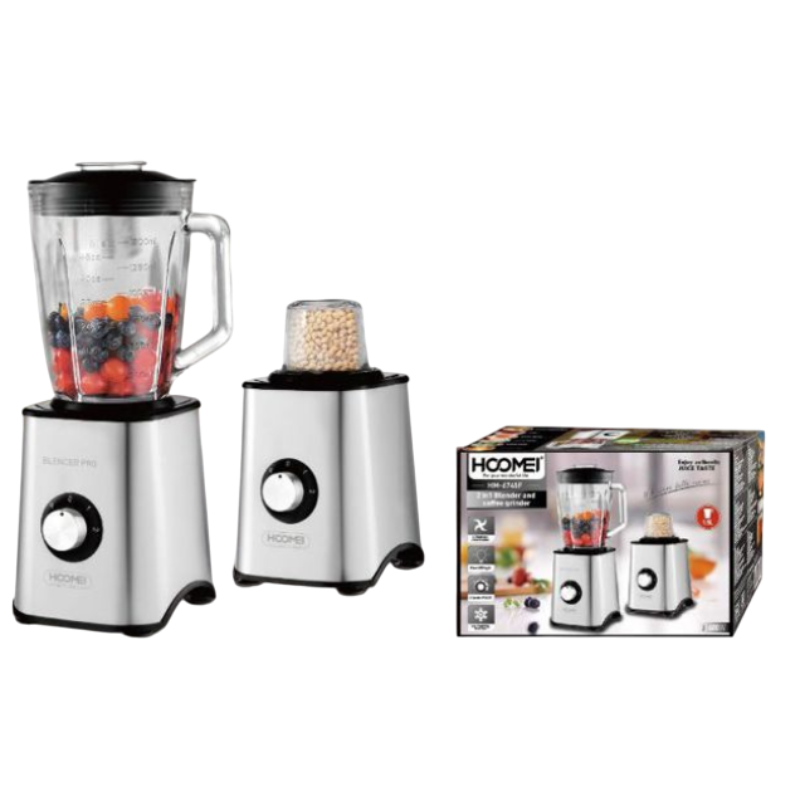 HOOMEI HM-6745F Frullatore 2in1 1.5L 600W 4...